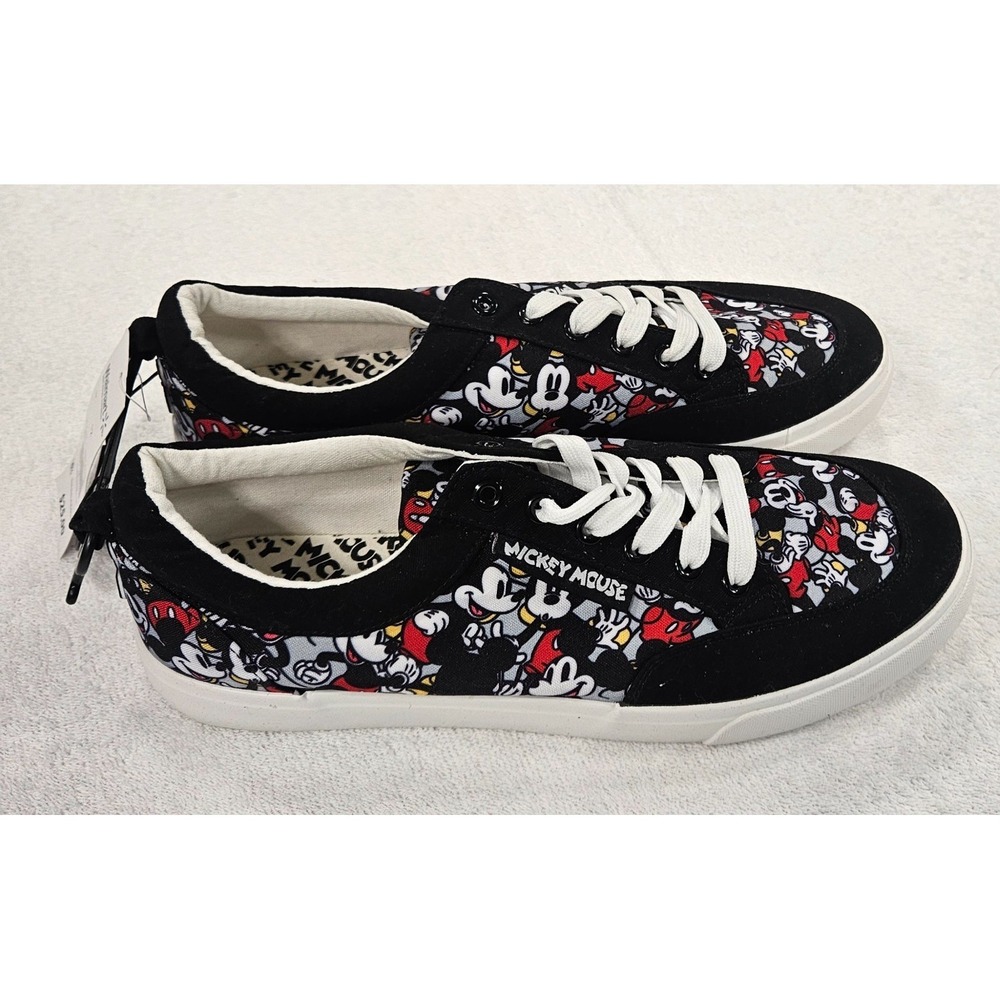 Mickey Mouse Disney Sneakers Men Size 12 LaceUp Shoes Canvas Low Top Ground Up - Picture 3 of 7